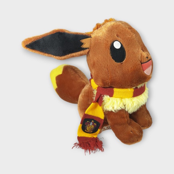 Eevee Build-a-Bear Pokemon Harry Potter Gryffindor Scarf 11in Plush - Picture 4 of 10